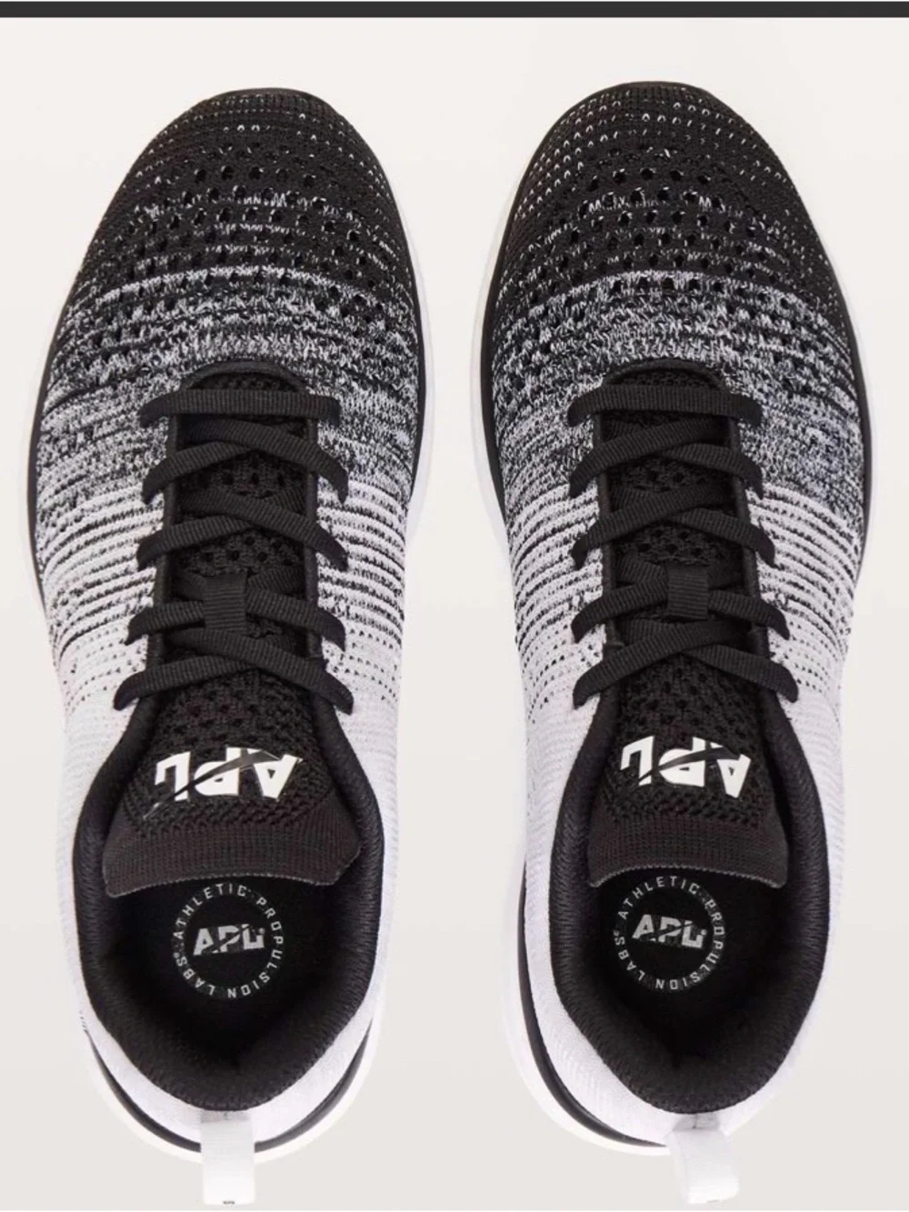 APL Womens TechLoom Pro Shoe Athletic Sneakers. Black, Grey & White .